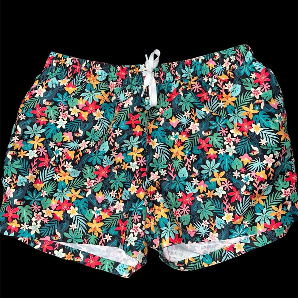 Chubbies Shorts Mens Black Multi Bloomerangs Classic Swim Trunks Liner
